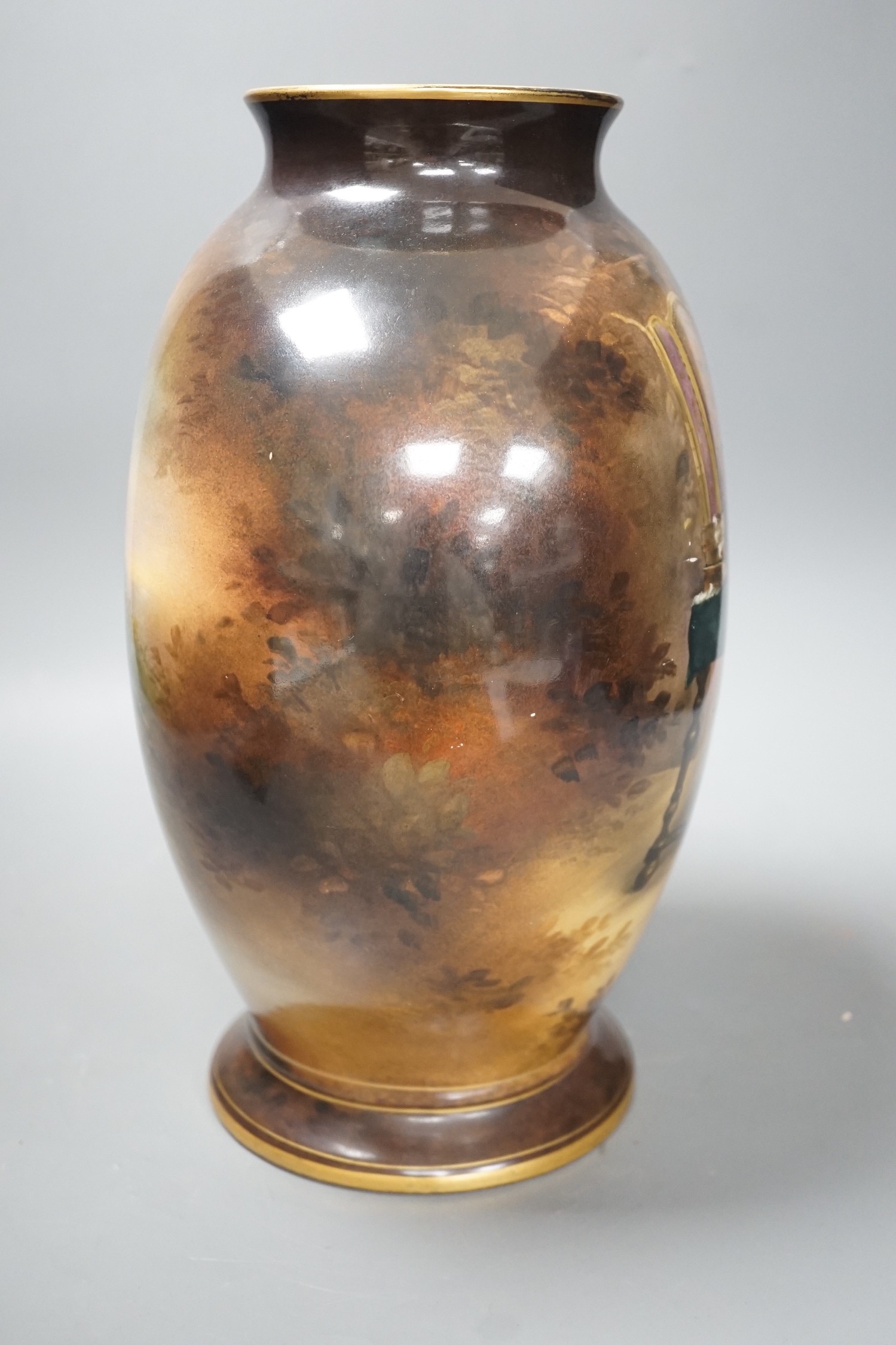 A Royal Bonn pottery vase signed A. Winkner Nach Meissonier, 34cm